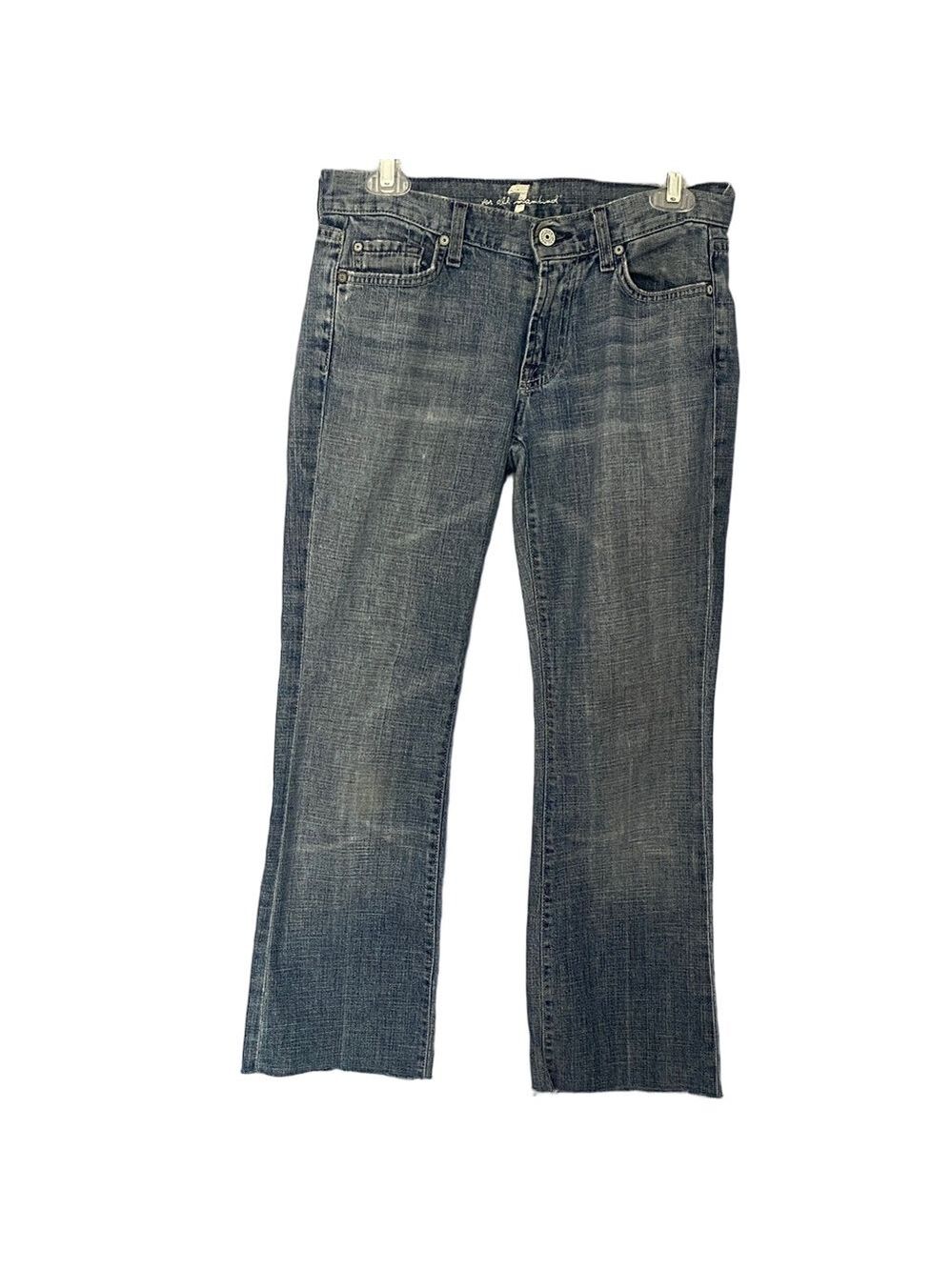 7 For All Mankind Light Blue Denim Jeans Size 27 Low Rise  bootcut